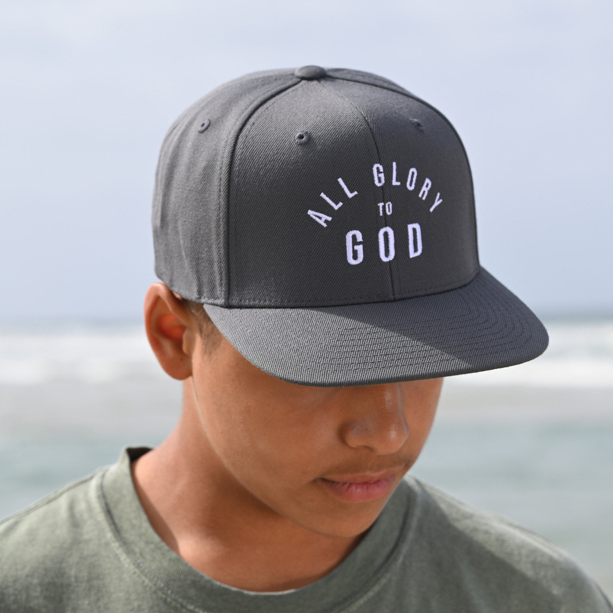 All Glory to God Embroidered Snapback Hat