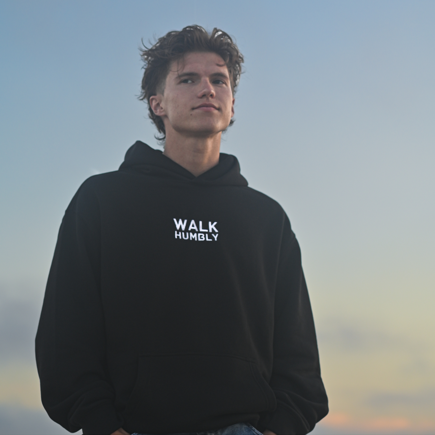 Walk Humbly Embroidered Hoodie