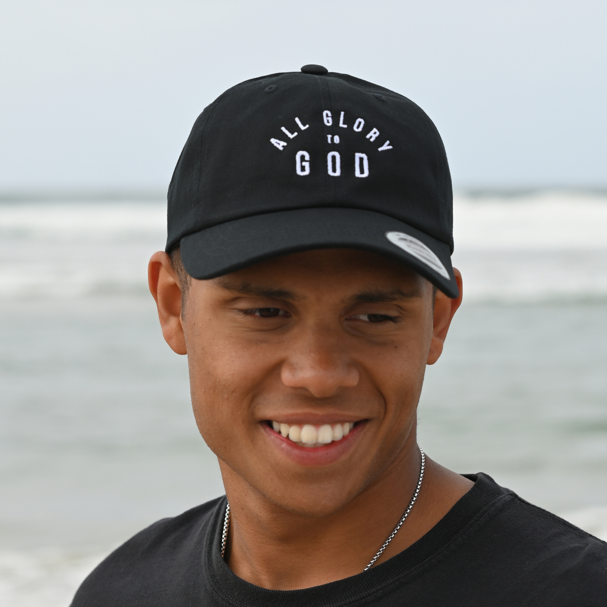 All Glory to God Embroidered Curved Brim Hat