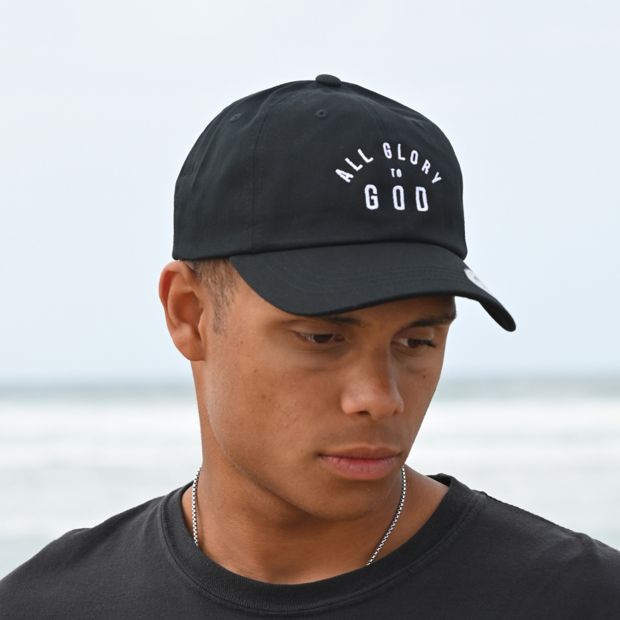 All Glory to God Embroidered Curved Brim Hat