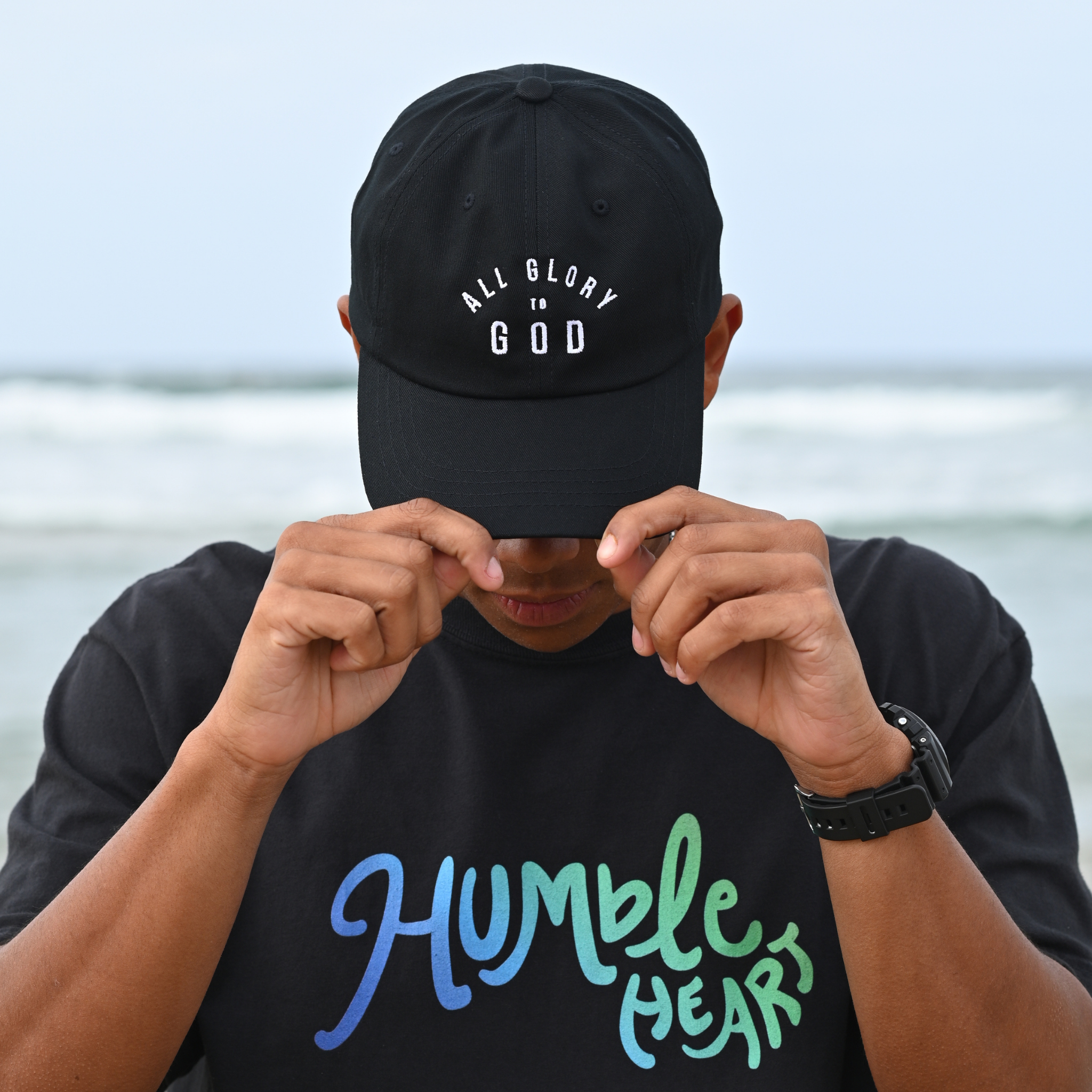 All Glory to God Embroidered Curved Brim Hat