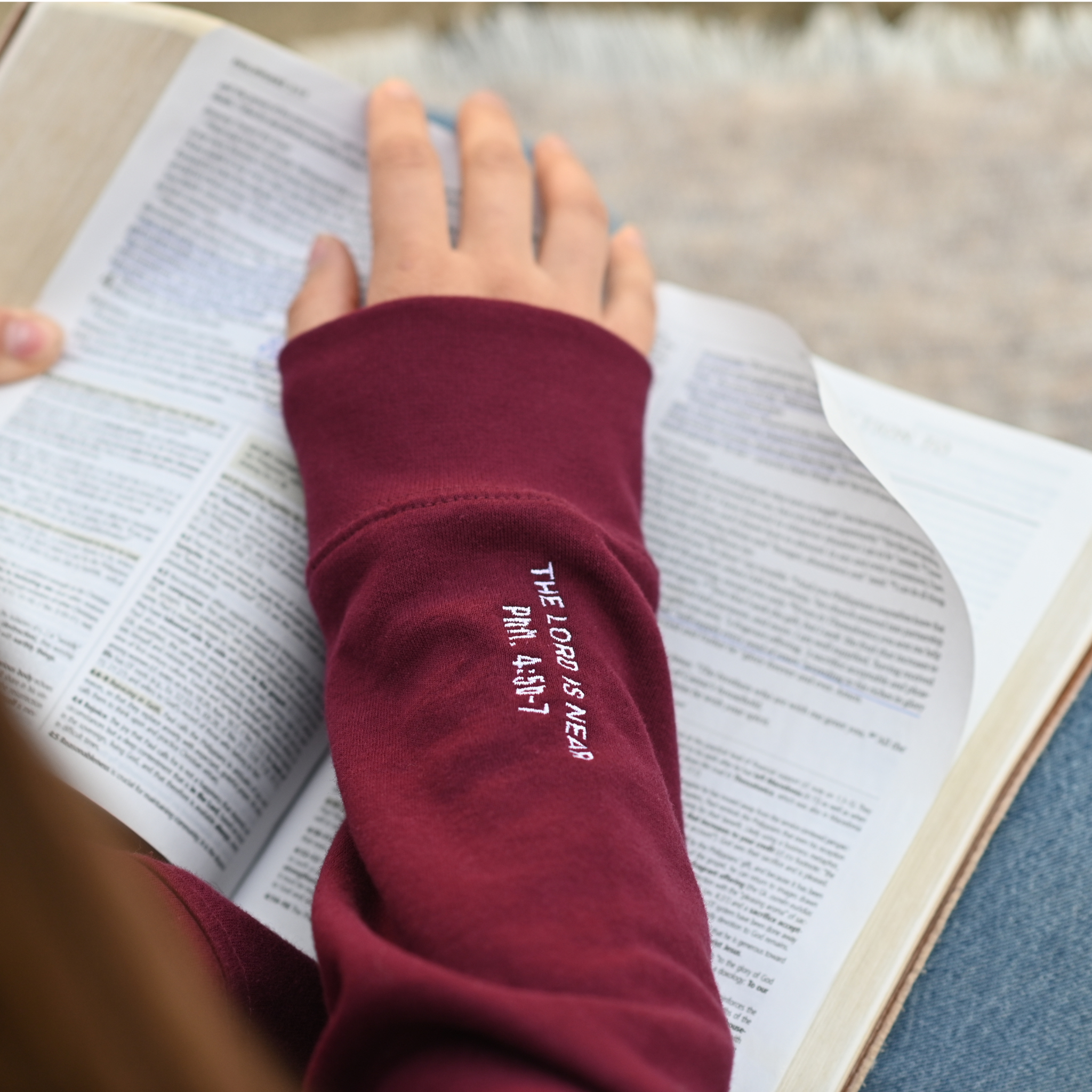 Be Anxious for Nothing Embroidered Hoodie