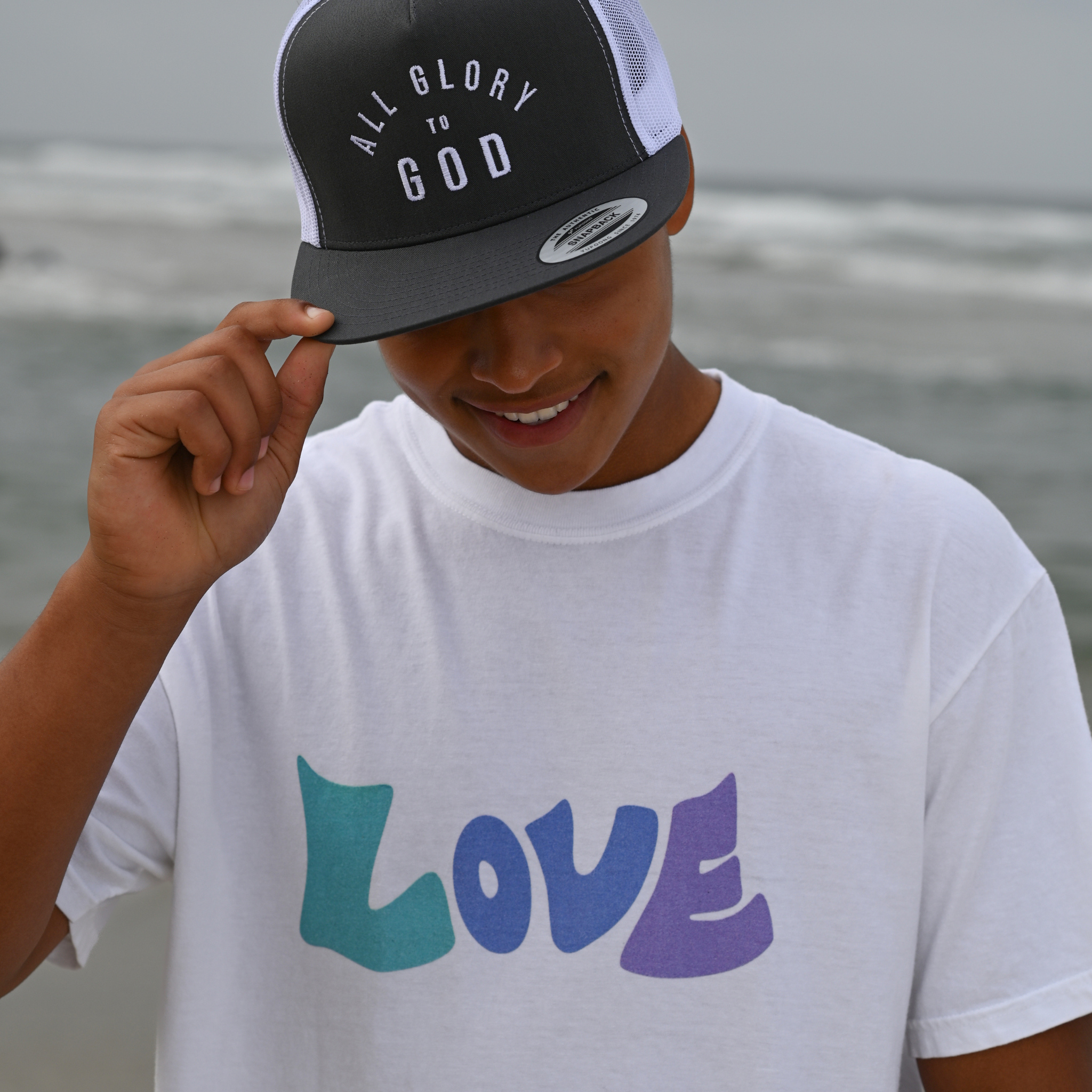 All Glory to God Embroidered Trucker Hat