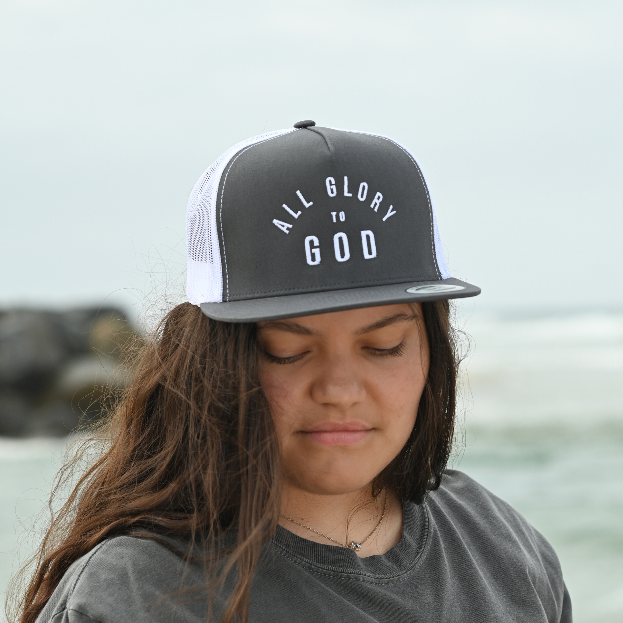 All Glory to God Embroidered Trucker Hat