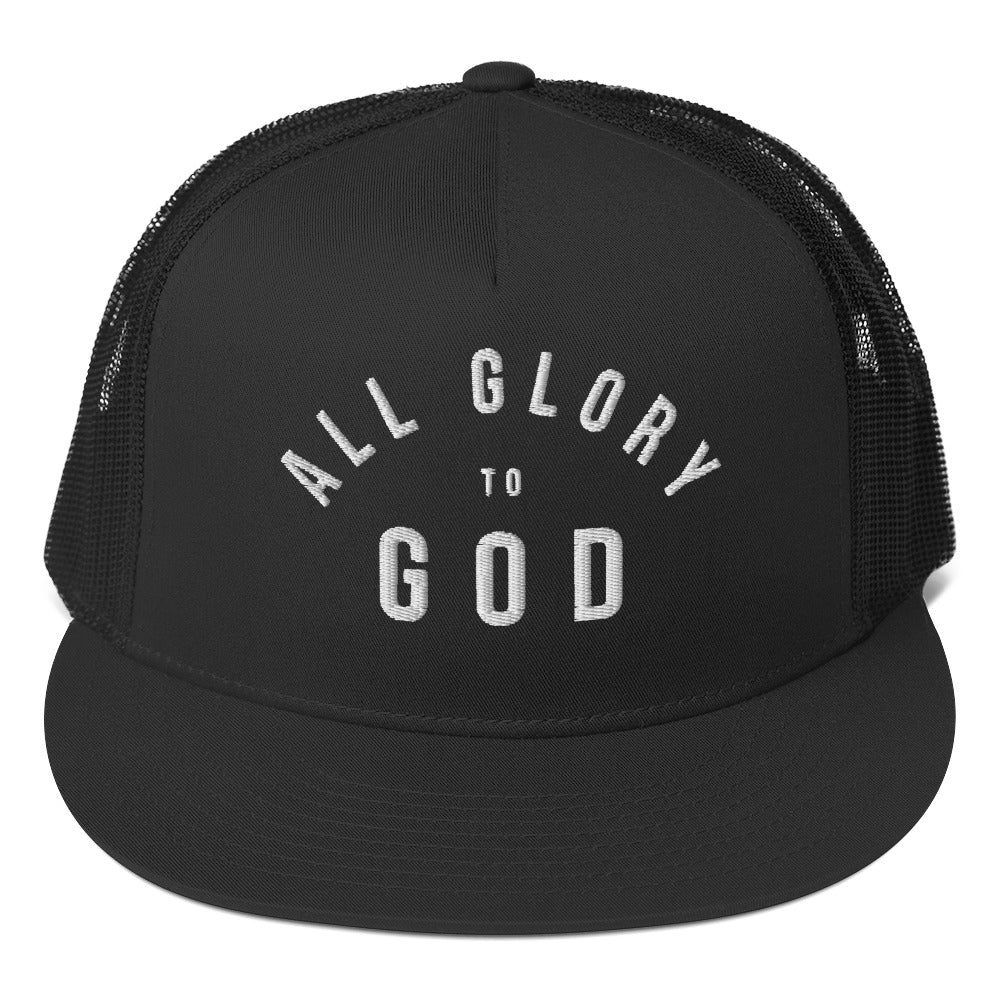 All Glory to God Embroidered Trucker Hat