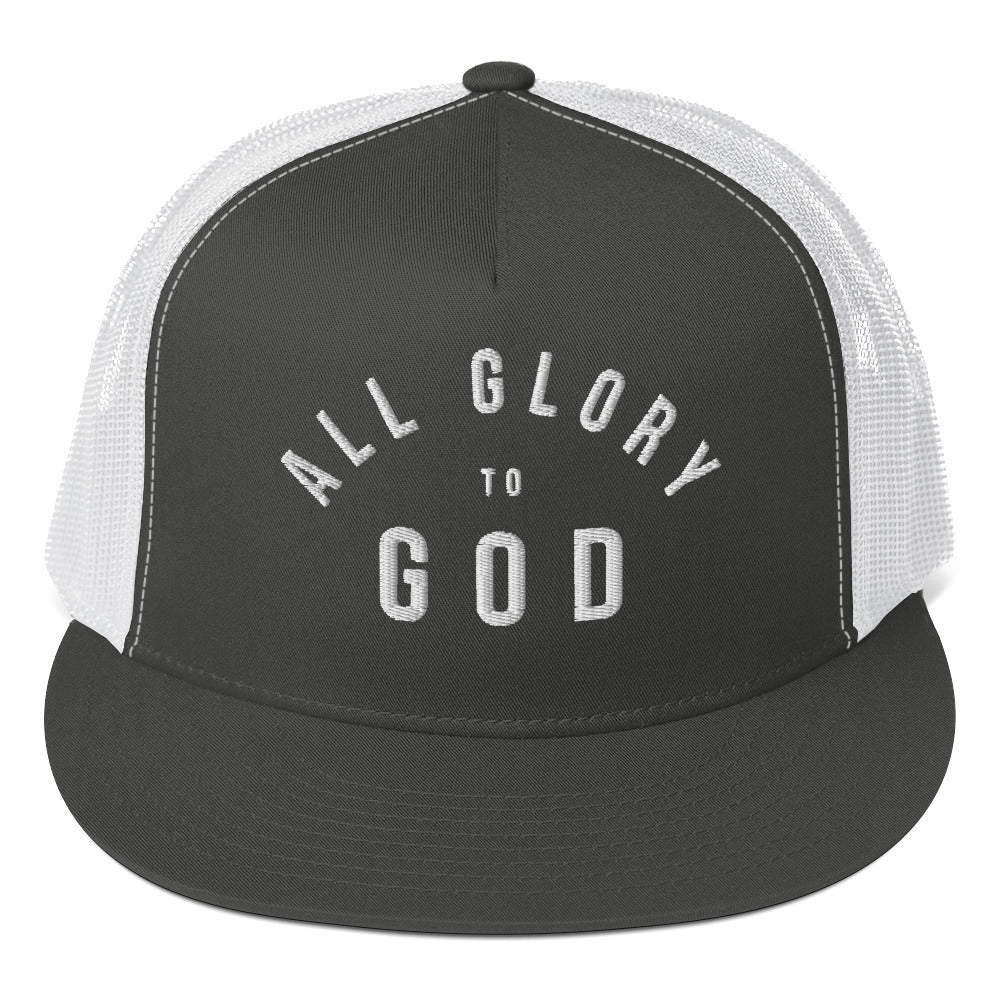 All Glory to God Embroidered Trucker Hat