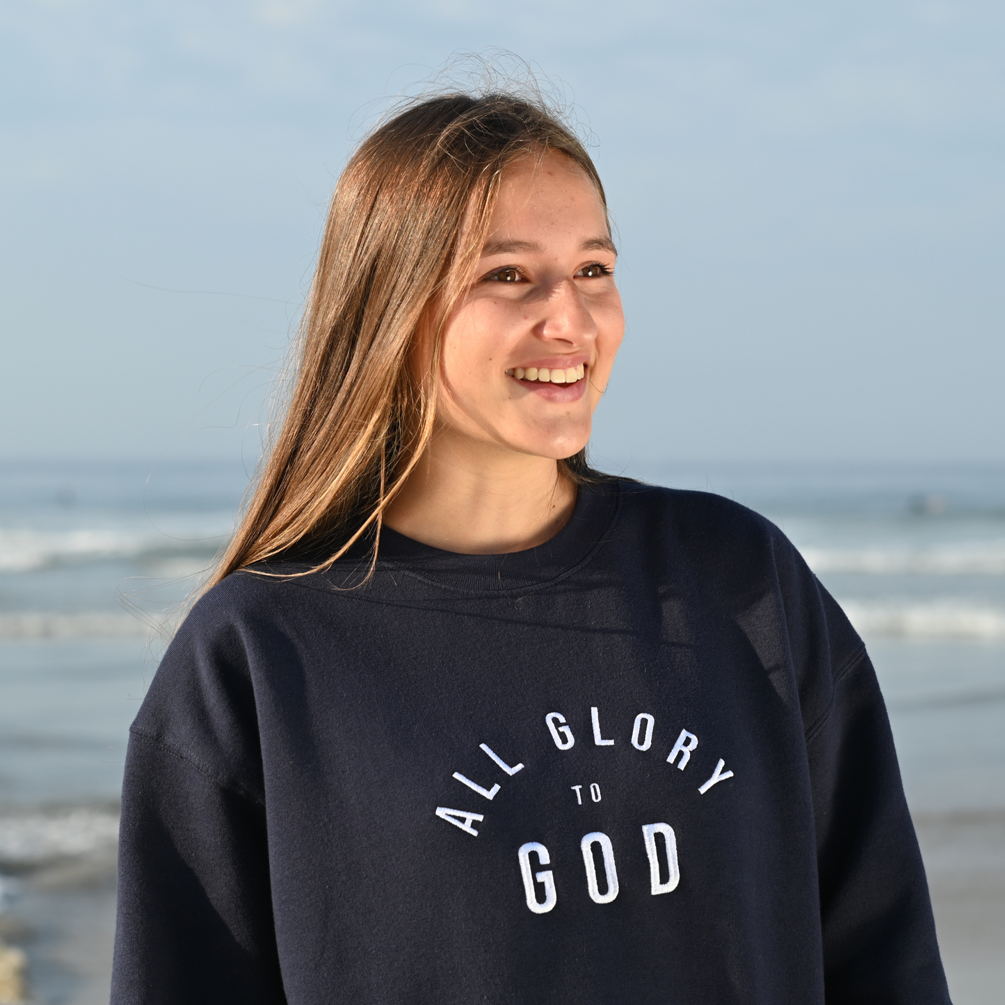 All Glory to God Embroidered  Crew