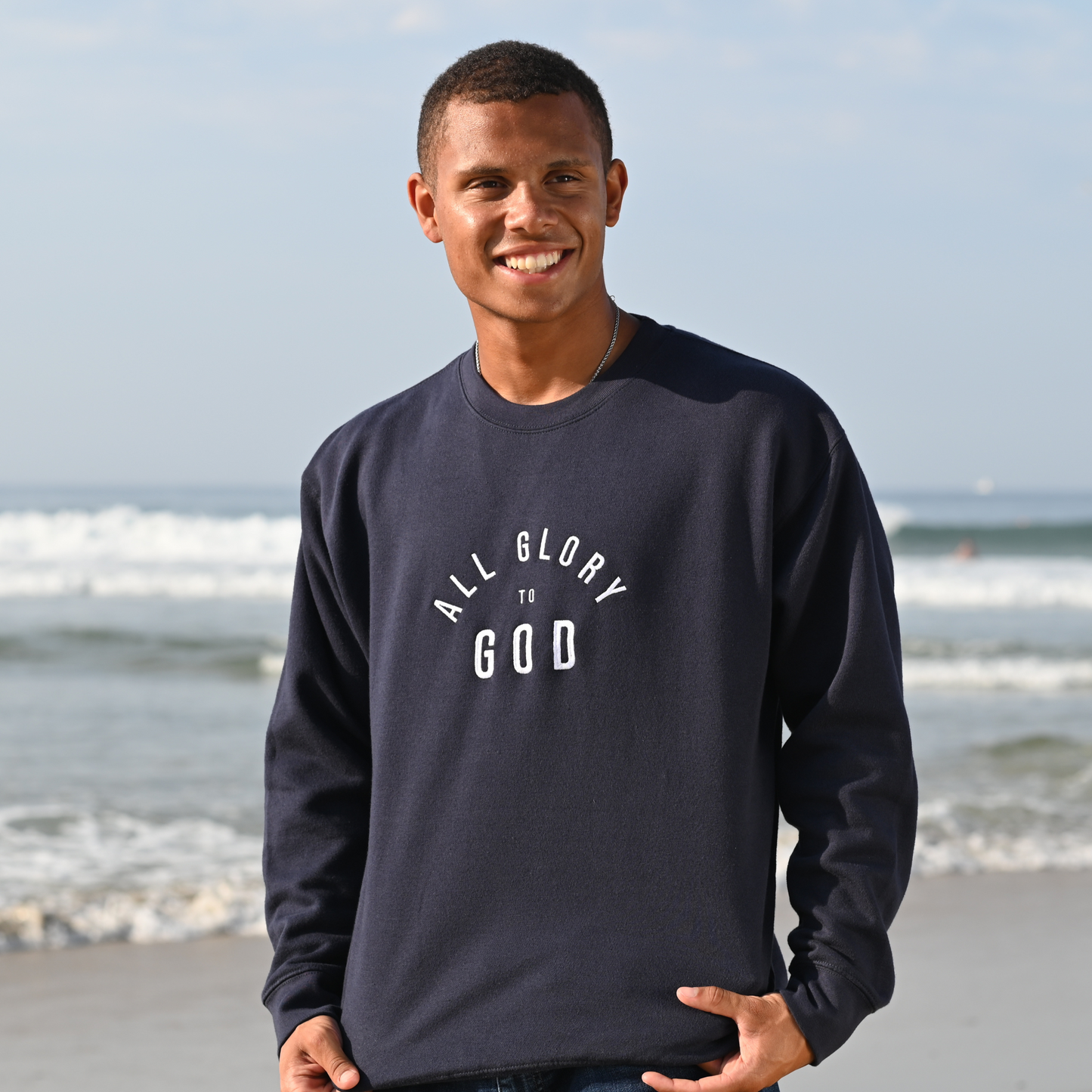 All Glory to God Embroidered  Crew