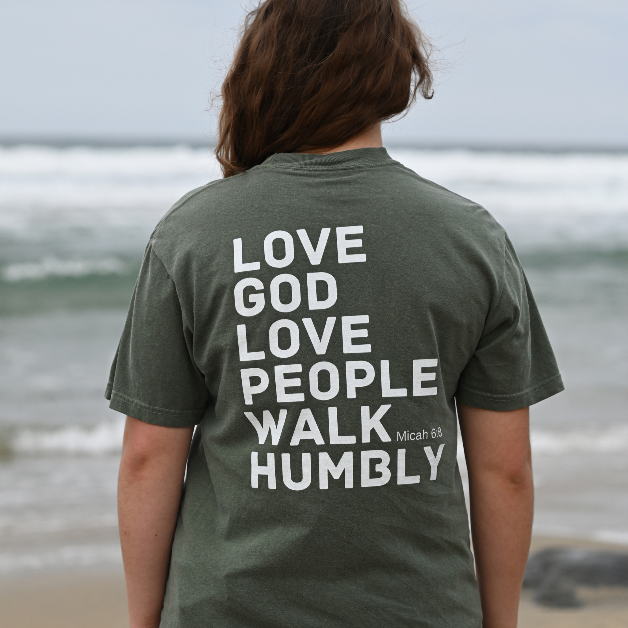 Love God. Love People. Walk Humbly. Garment-Dyed Tee
