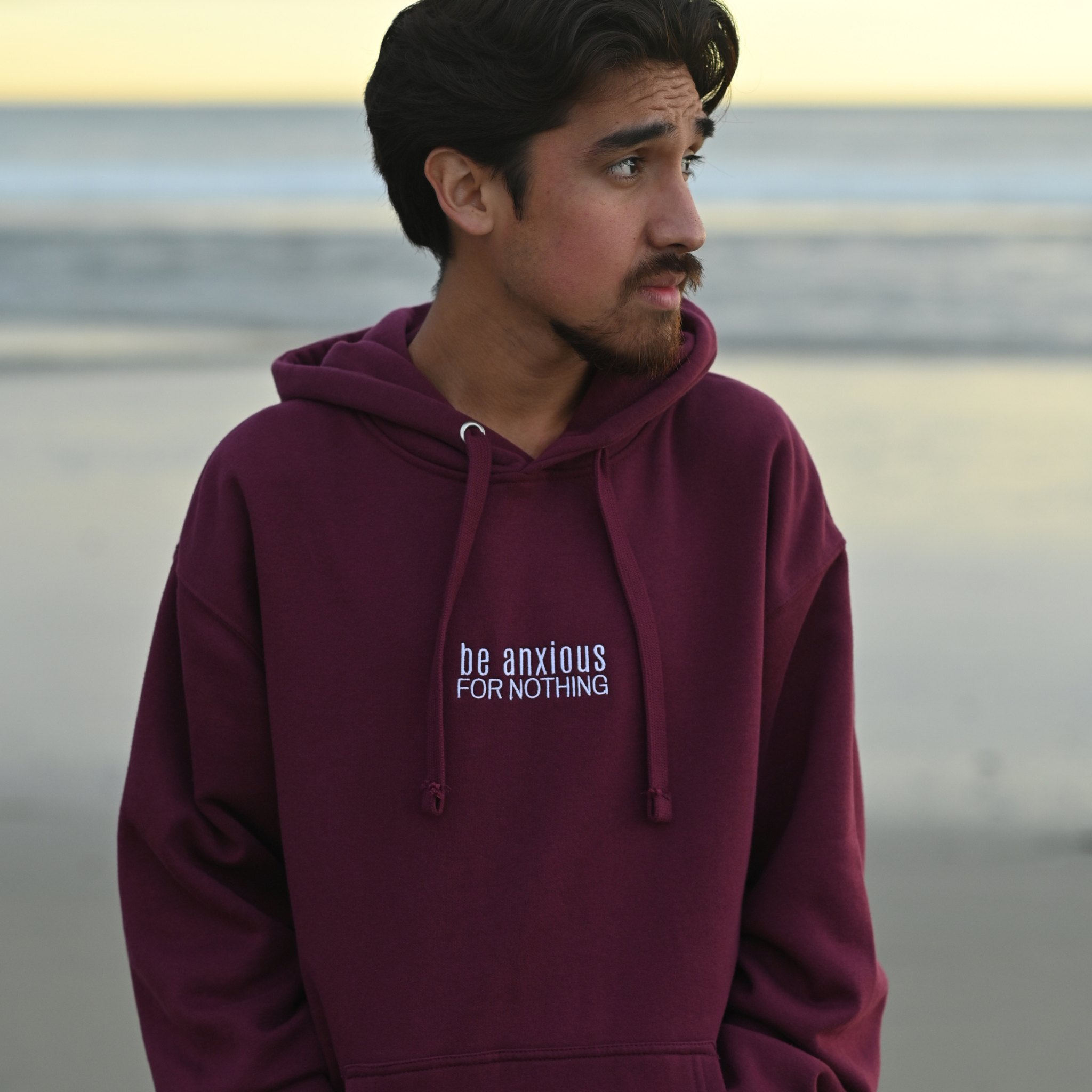 Be Anxious for Nothing Embroidered Hoodie