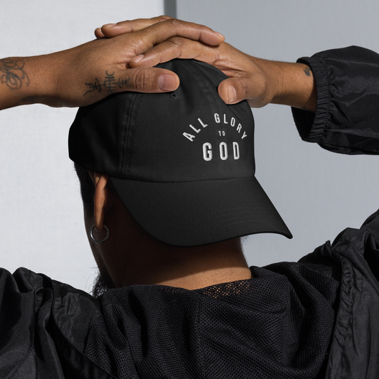 All Glory to God Embroidered Curved Brim Hat