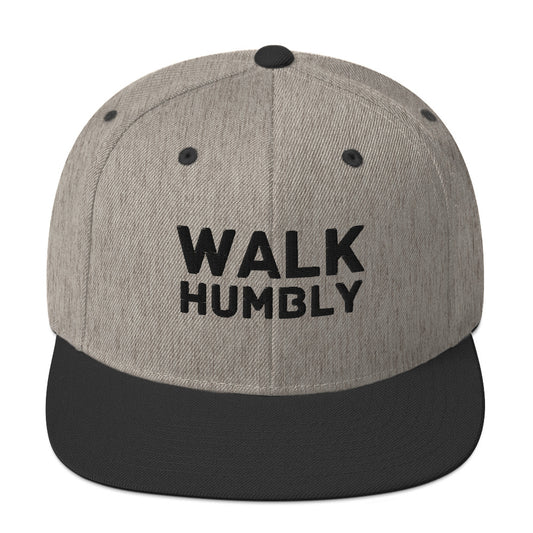 Walk Humbly Embroidered Two-Tone Hat