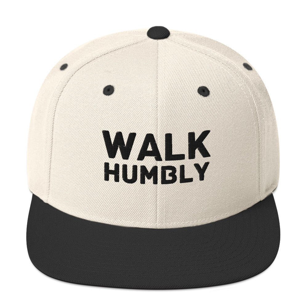 Walk Humbly Embroidered Two-Tone Hat