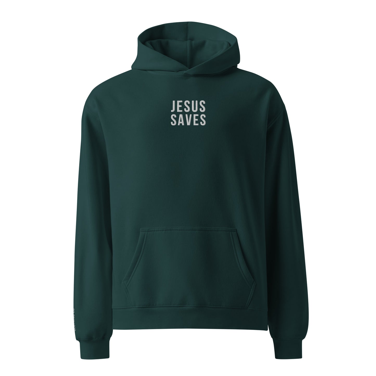 Jesus Saves Embroidered Hoodie