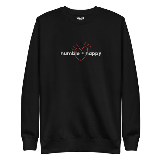 humble = happy Embroidered Crew